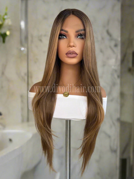 Artemis-Ombre Brown-(13"x 3") Lace Front Wig