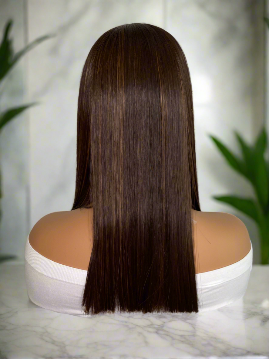 Olivia-Brown/Highlights Futura Fiber (13x3) Lace Front Wig