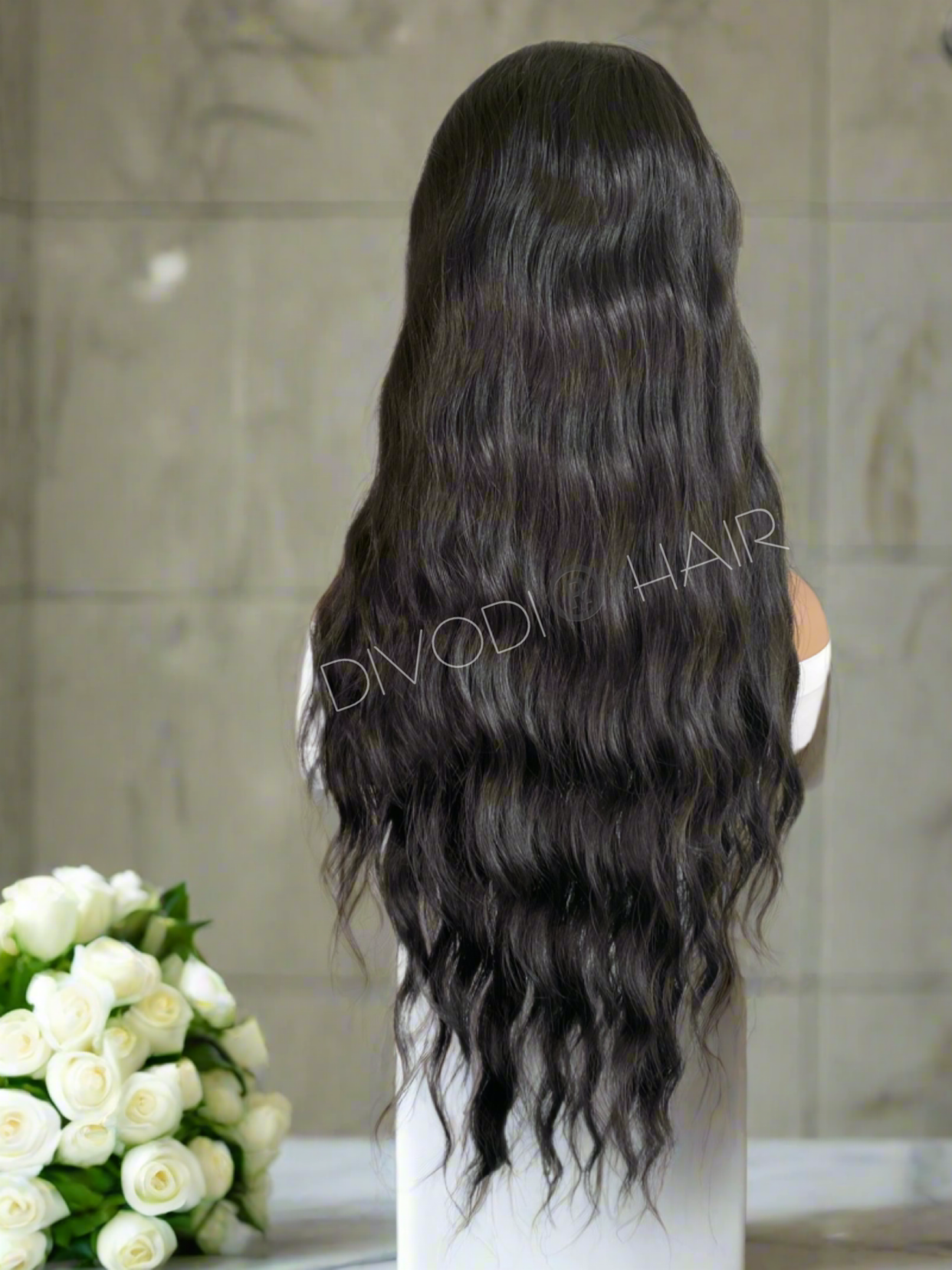 Dana-Long Black Futura Fiber (13x4) Lace Front Wig