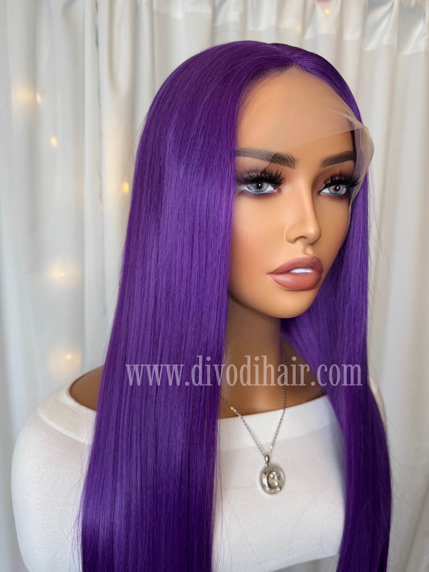 Purple-Blossom-T-Part-Lace Front Wig
