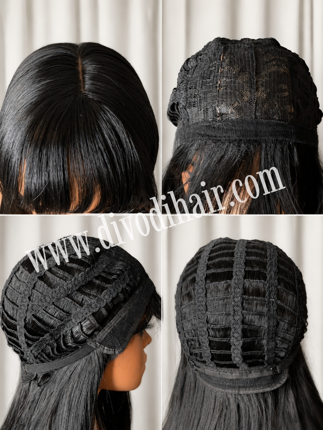Black Wig with Bangs-DH339