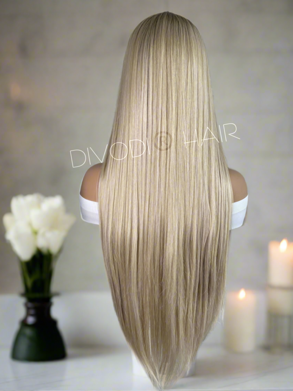 Lindsay-Blonde Futura Fiber T-Part Lace Front Wig
