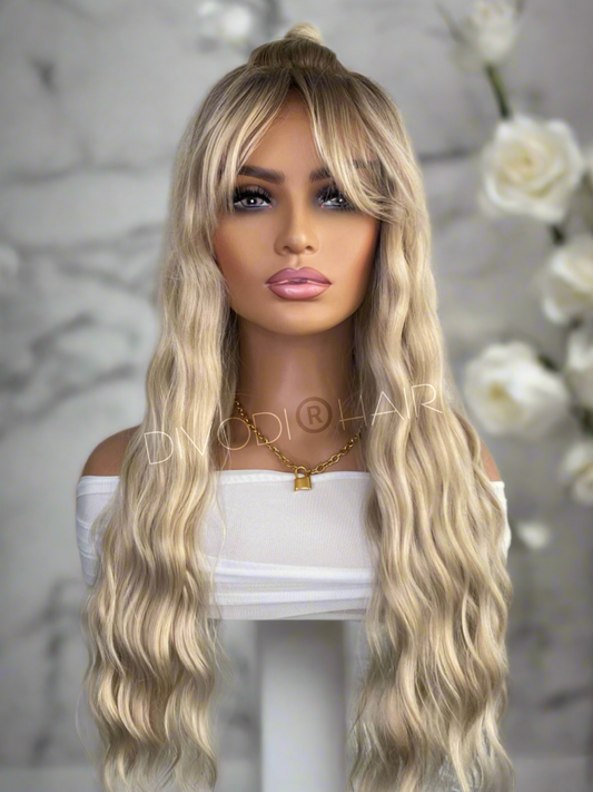 Chloe-Ash Blonde Futura Fiber (13x4) Lace Front Wig