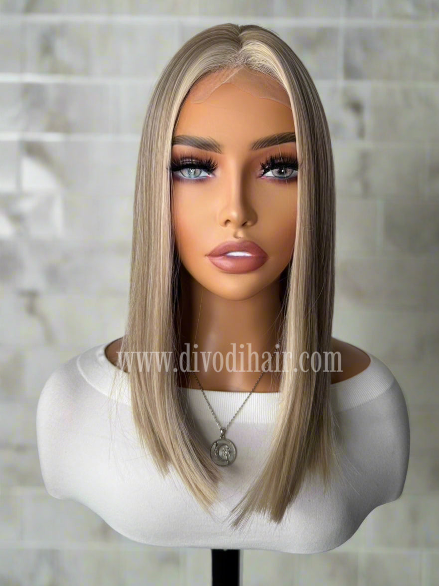 Aria-Dark Blonde/Highlights-Small Lace Front Wig