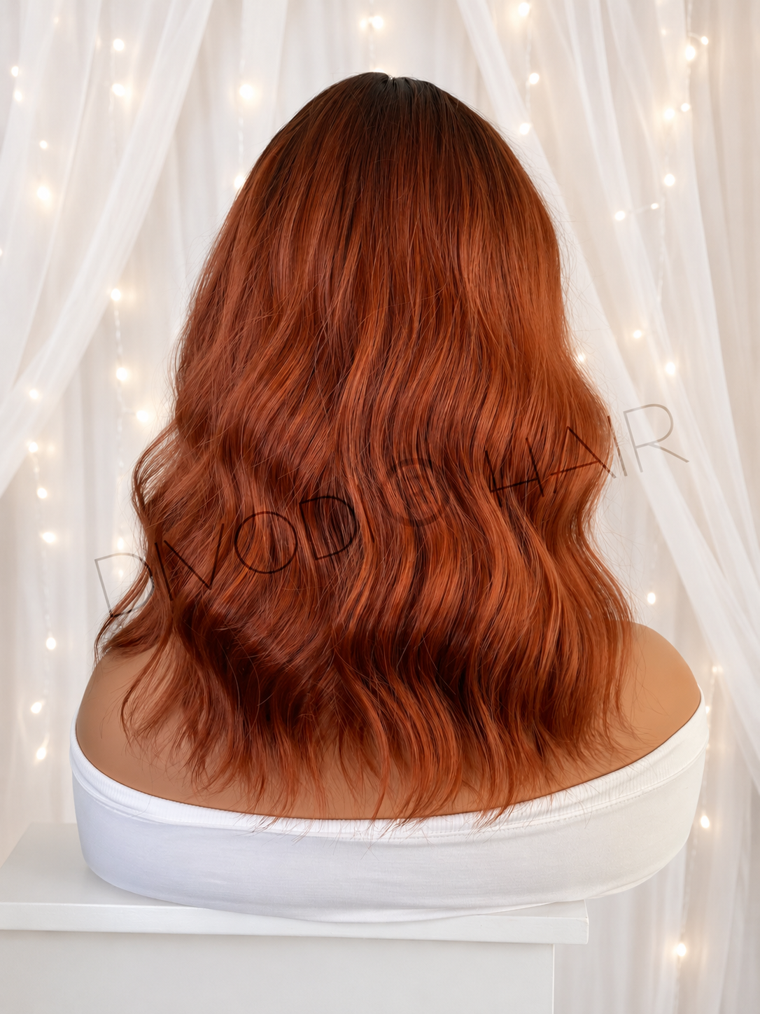 Sara-Auburn Red with Bangs Non-Lace Wig