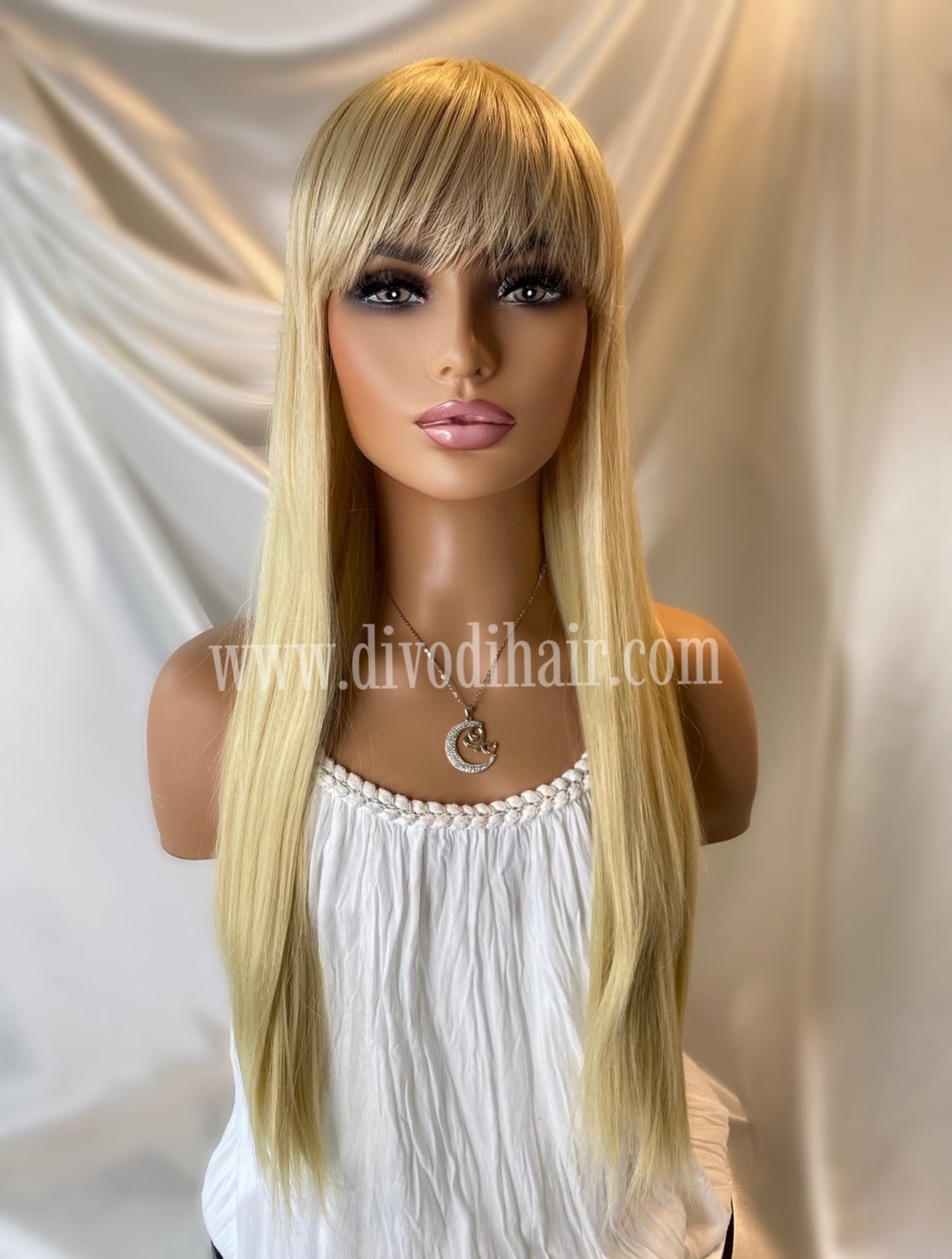Costume Blonde Wig with Bangs-DH042
