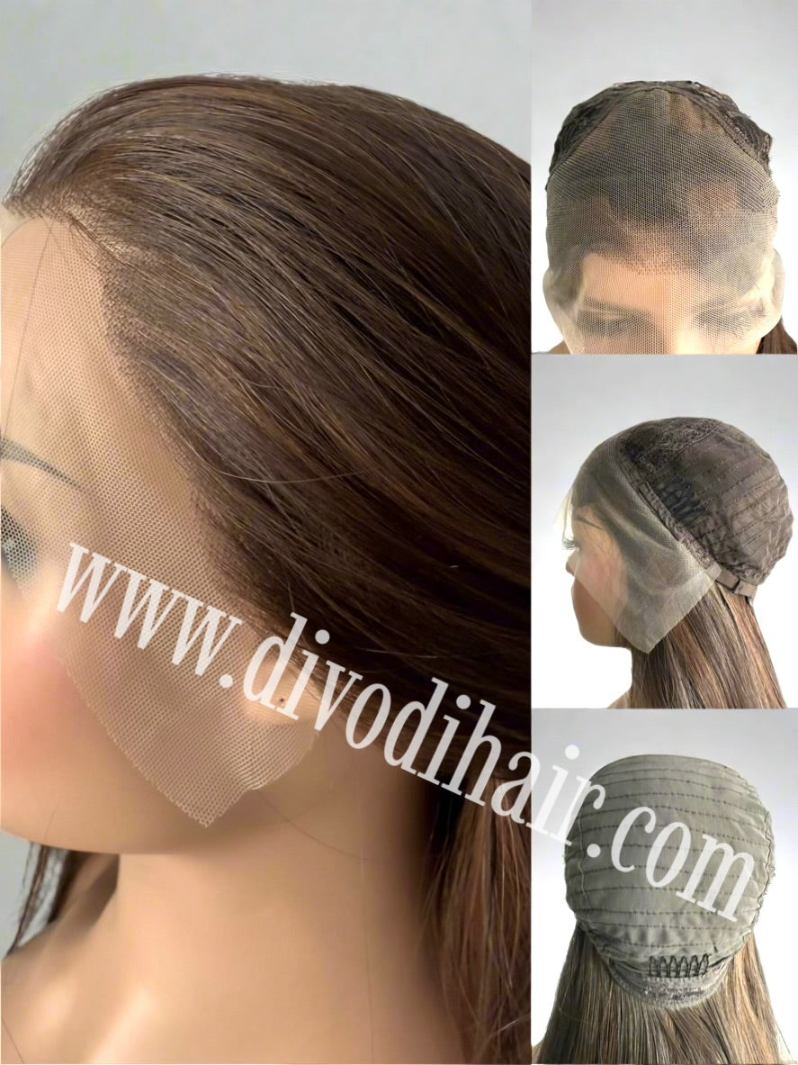 Eve-Brown/Highlights Futura Fiber (13x4) Lace Front Wig