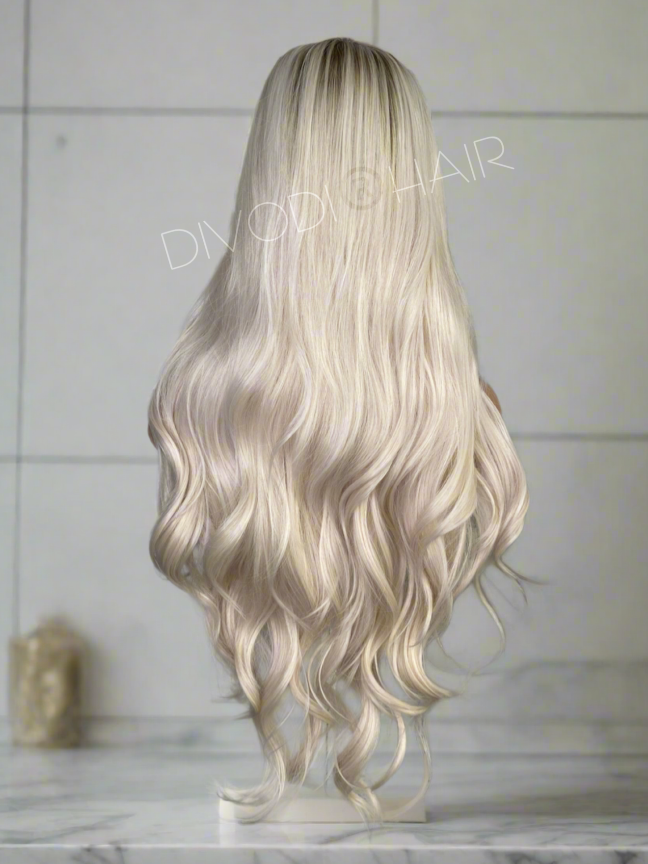 Gwen-Ombre Platinum Blonde T-Part Lace Front Wig