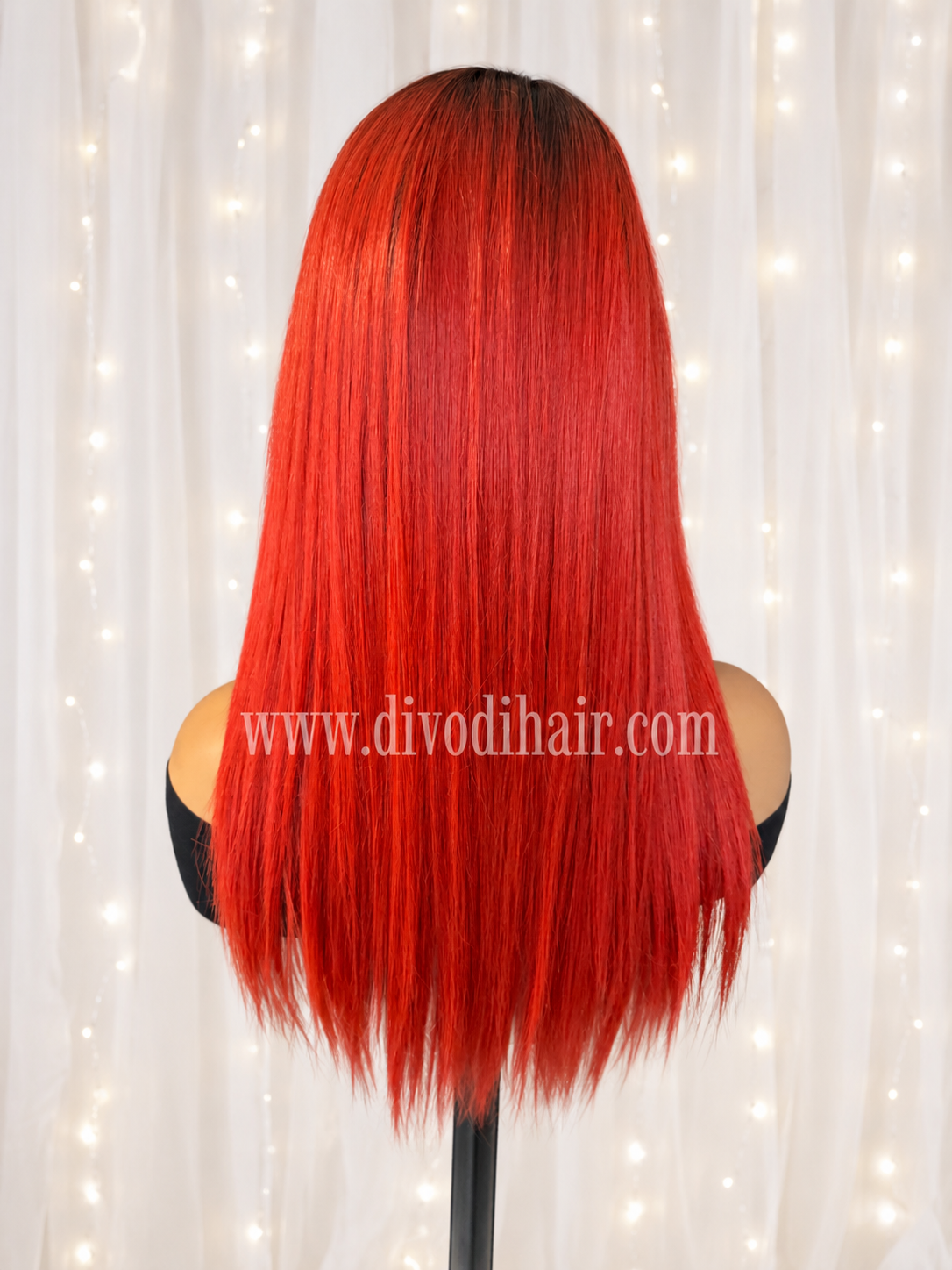 Rooted Red-T-Part Lace Front Wig-DH348