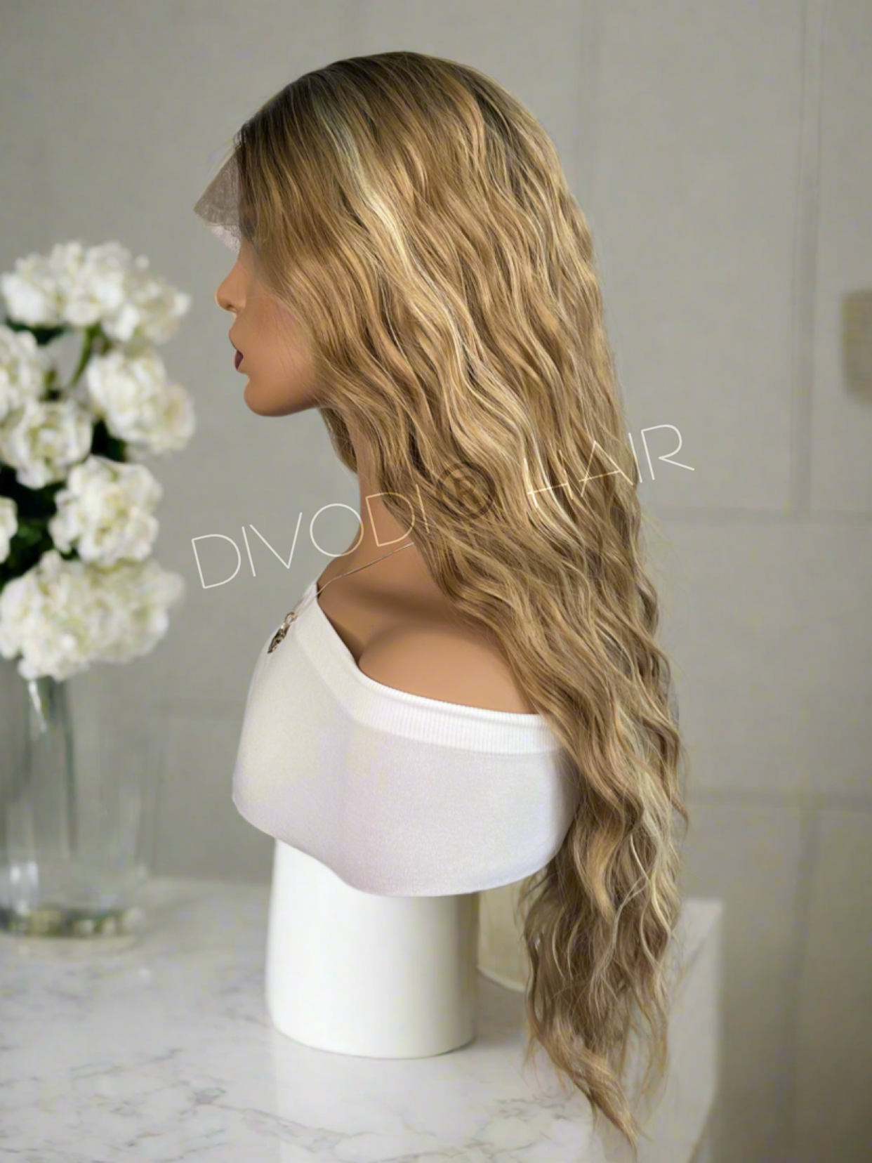 Laura-Ombre Brown Futura Fiber (13x3) Lace Front Wig