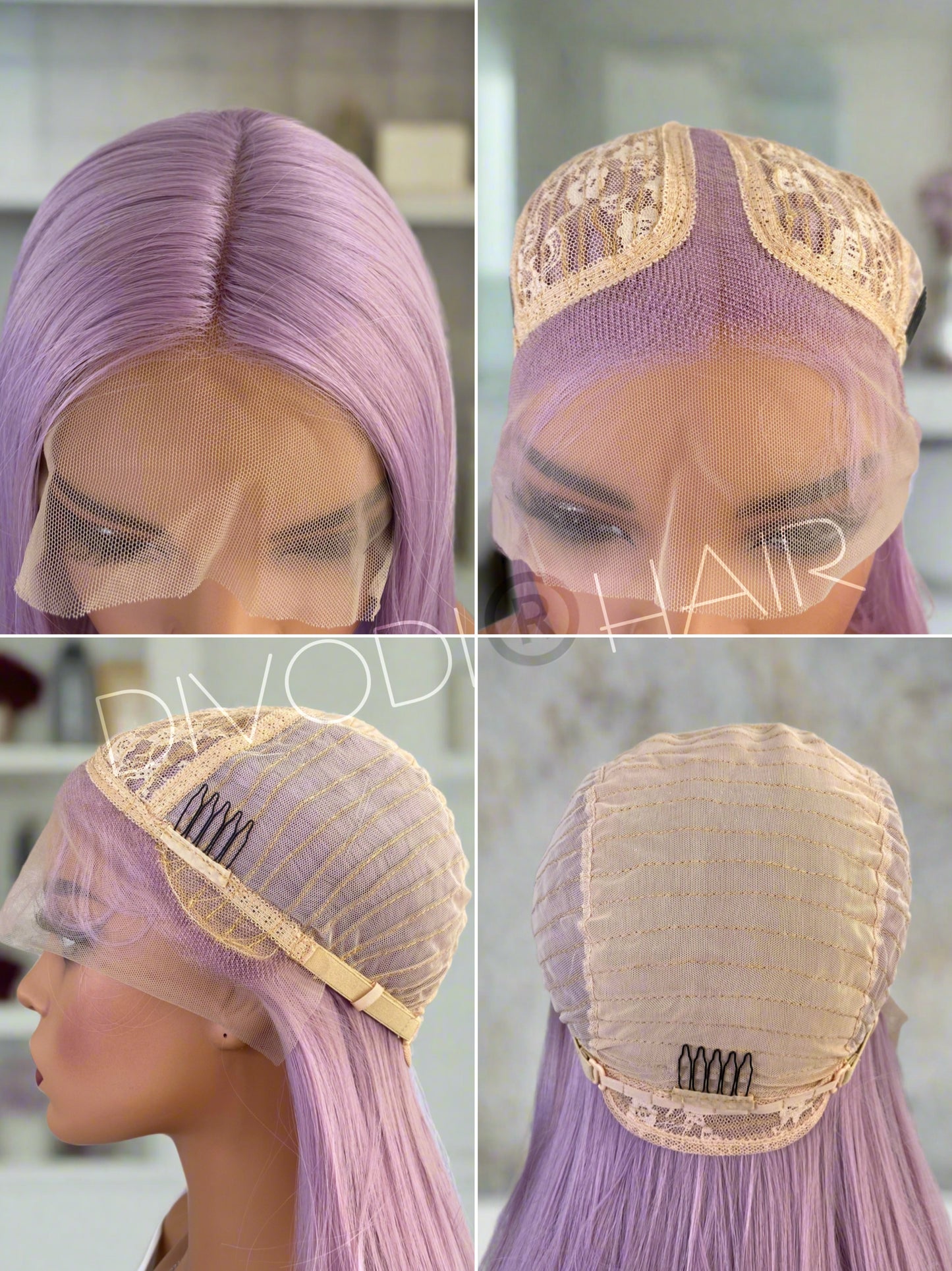 Lily-Lilac Futura Fiber T-Part Lace Front Wig