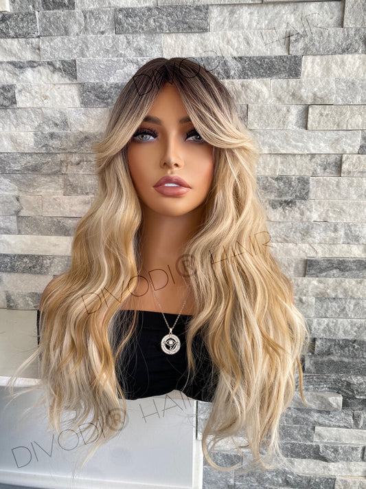 Kelly-Ombre Blonde Non-Lace Wig