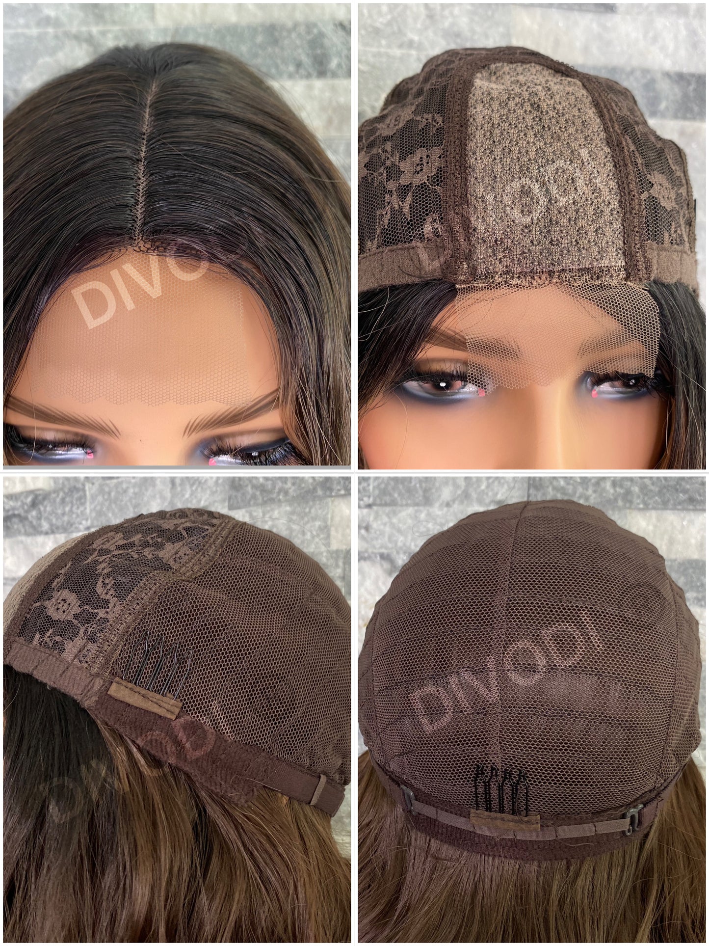 Aurora-Brown/Highlights-Small Lace Front Wig