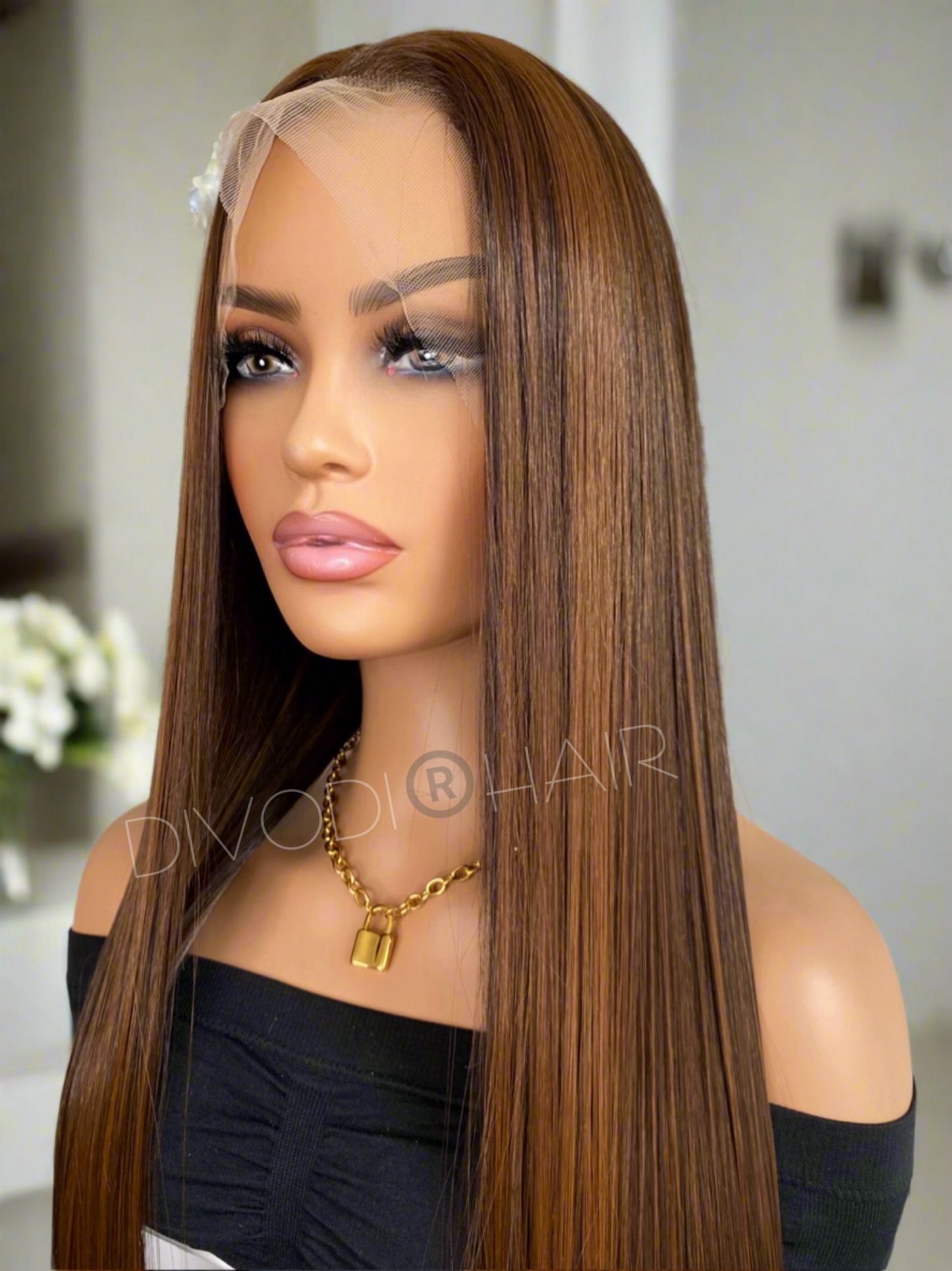 Eve-Brown/Highlights Futura Fiber (13x4) Lace Front Wig