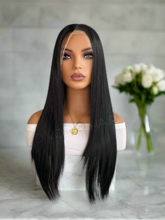 Nina-Black Futura Fiber (13x6) Lace Front Wig