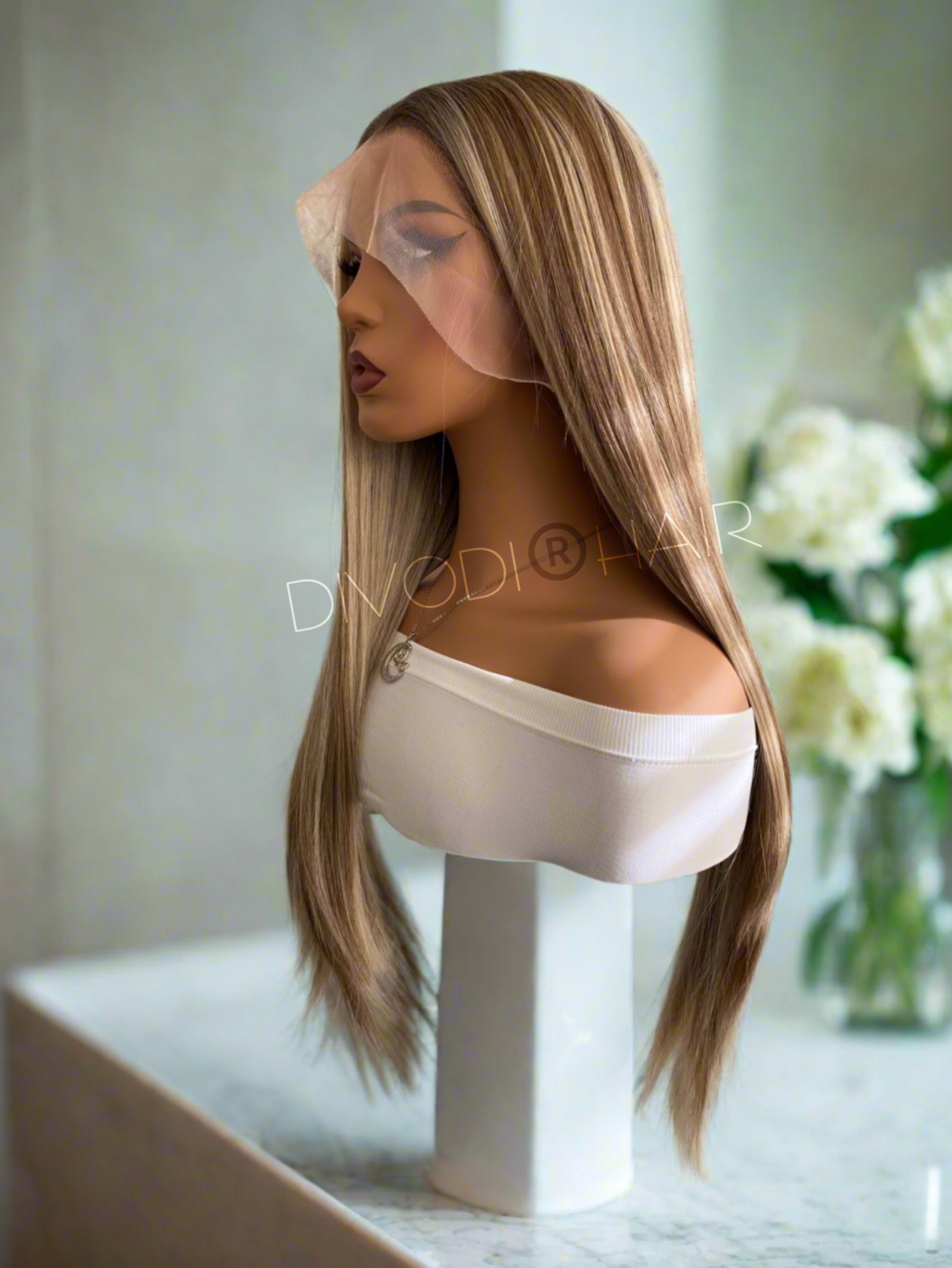 Natalie-Ombre Blonde/Brown Futura Fiber (13x6) Lace Front Wig