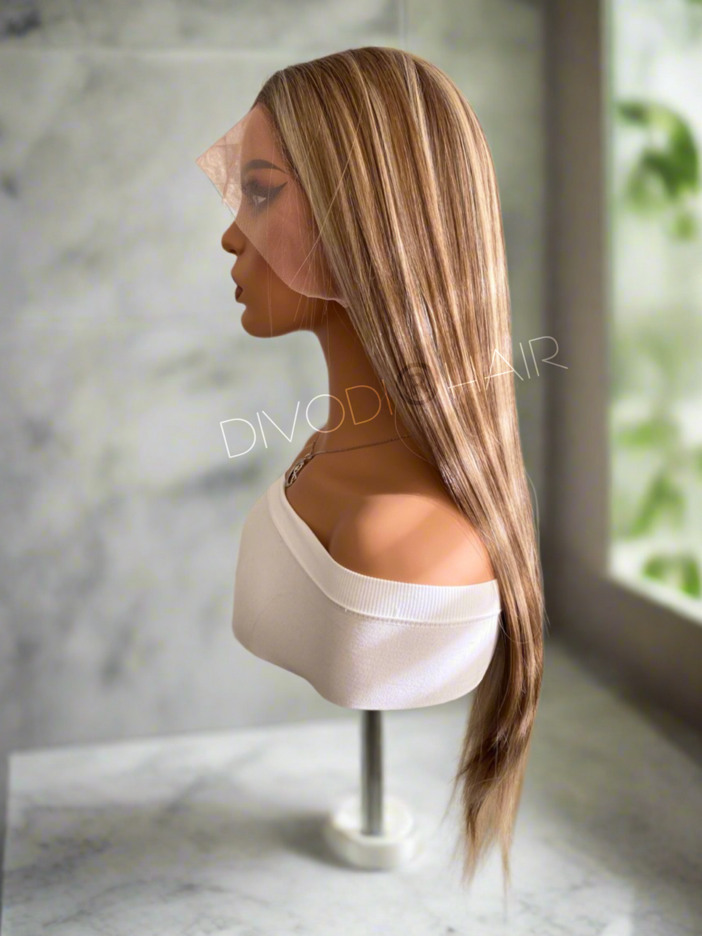 Natalie-Ombre Blonde/Brown Futura Fiber (13x6) Lace Front Wig