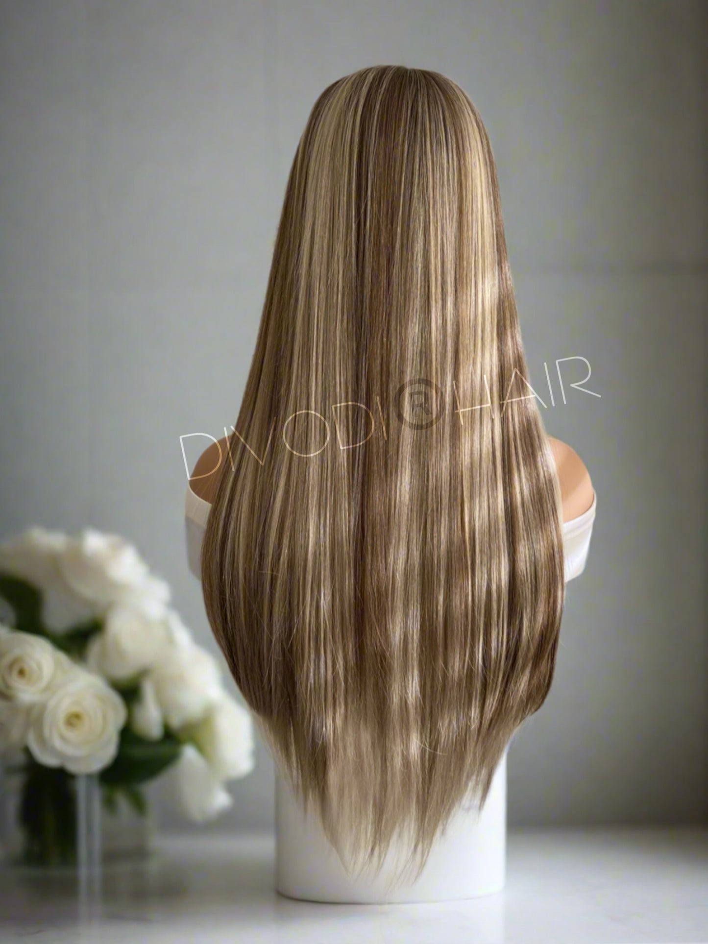 Natalie-Ombre Blonde/Brown Futura Fiber (13x6) Lace Front Wig