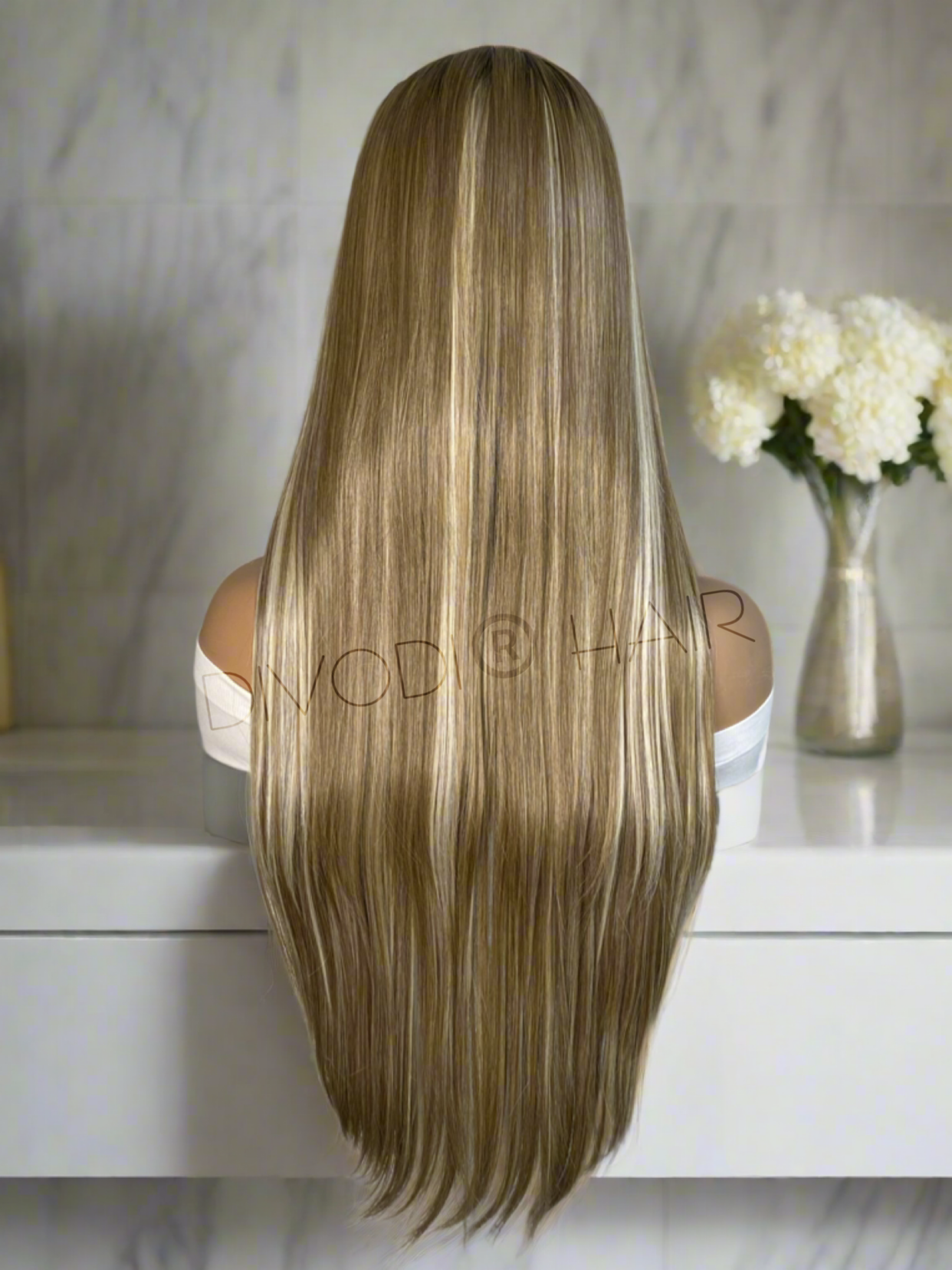 Hailey-Light Brown/Highlights Futura Fiber (13x6) Lace Front Wig