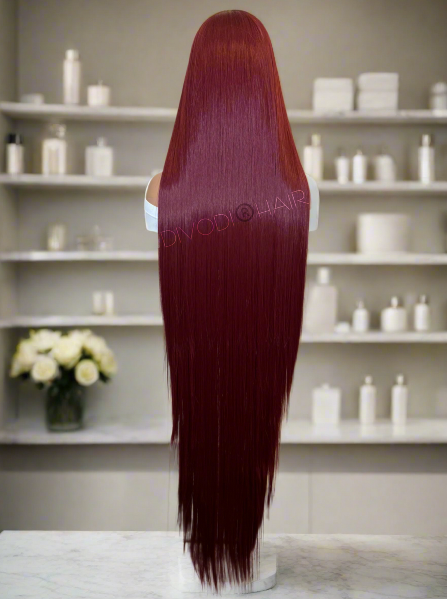 Ruby Pearl-Very Long Futura Fiber (13x3") Lace Front Wig