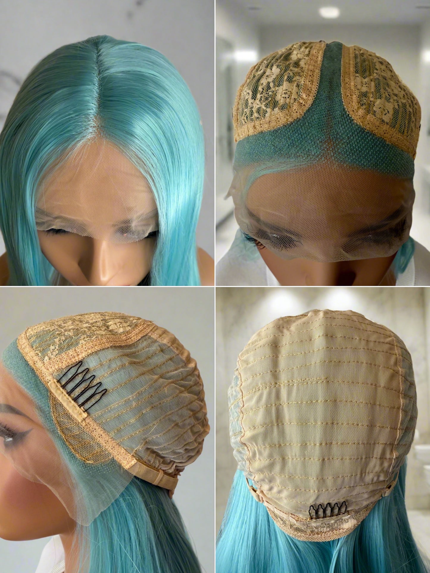 Aqua-Blossom-T-Part Lace Front Wig