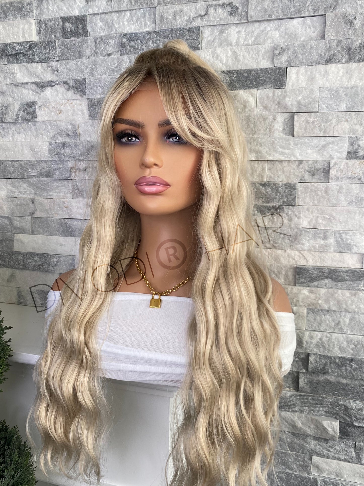 Chloe-Ash Blonde Futura Fiber (13x4) Lace Front Wig