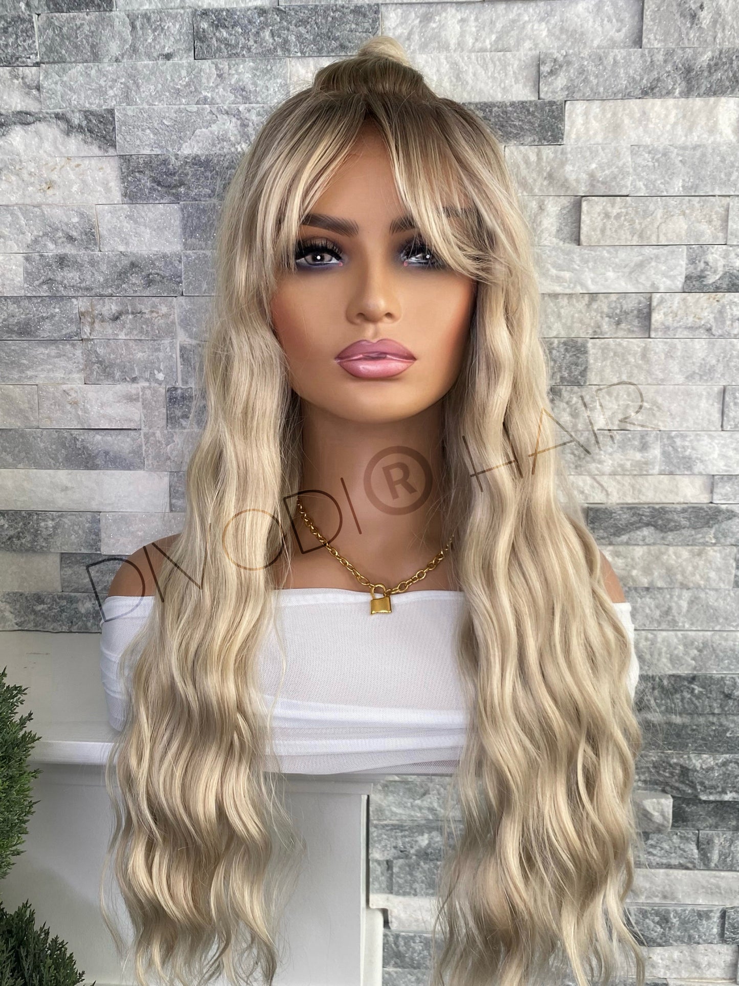 Chloe-Ash Blonde Futura Fiber (13x4) Lace Front Wig