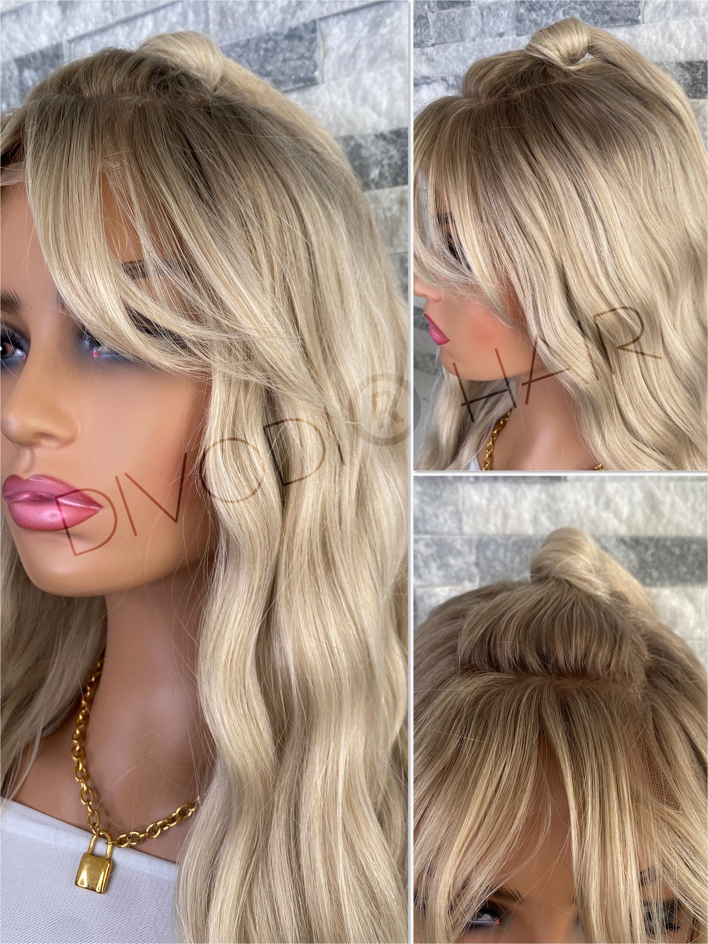 Chloe-Ash Blonde Futura Fiber (13x4) Lace Front Wig