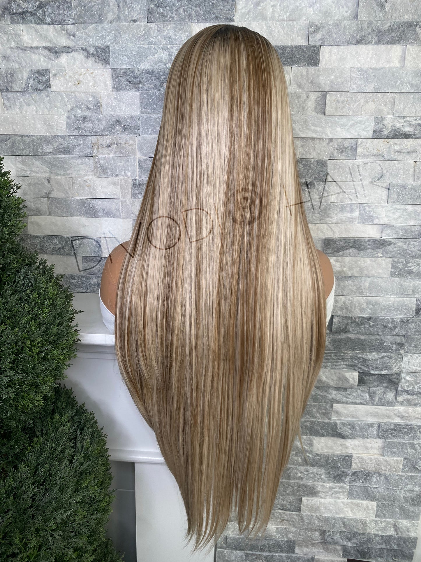 Alyssa-Light Brown/Dark Blonde-Futura Fiber-(13x6) Lace Front Wig