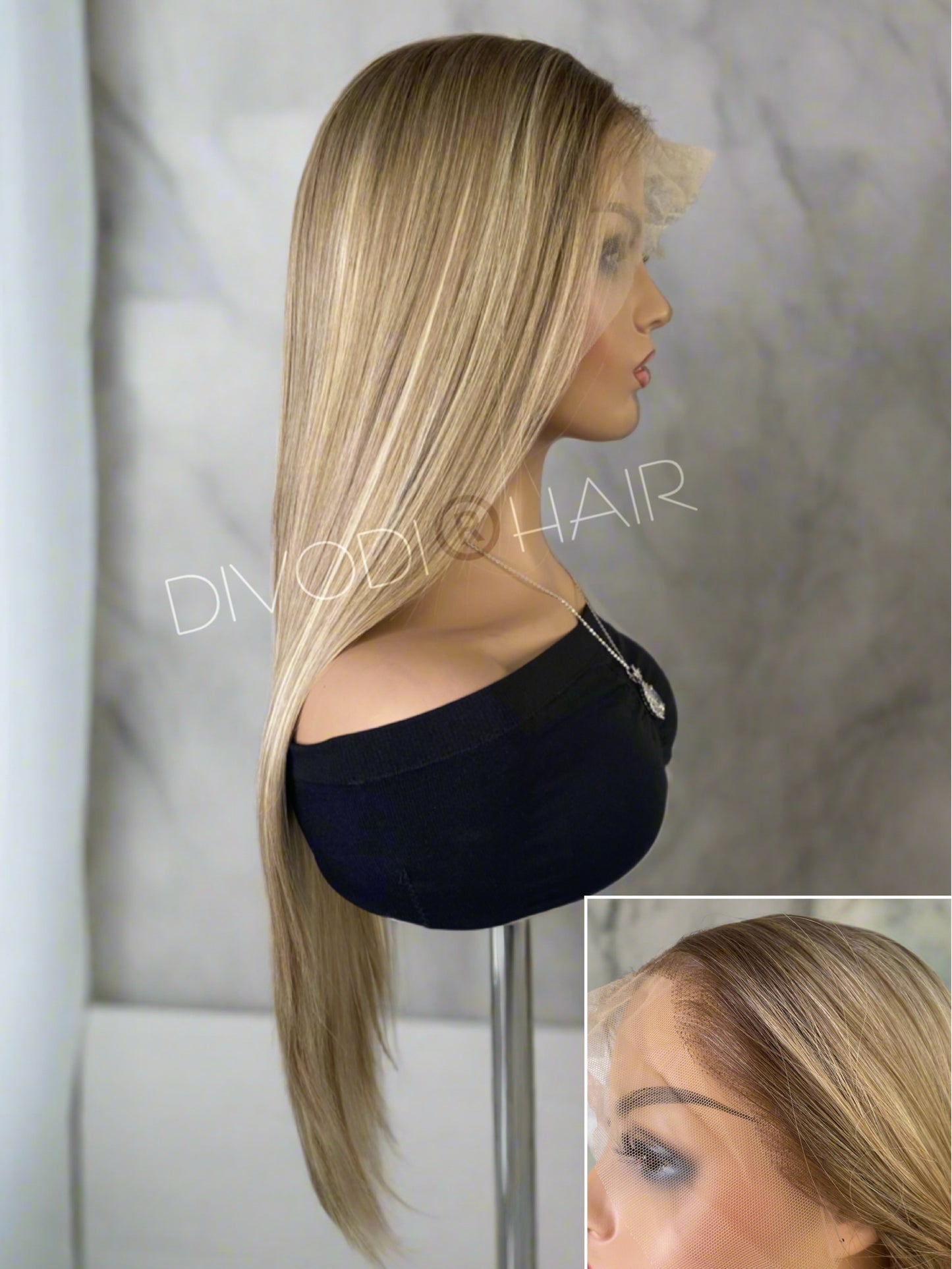 Sandy-Ombre Dark Blonde-Futura Fiber (13x6) Lace Front Wig