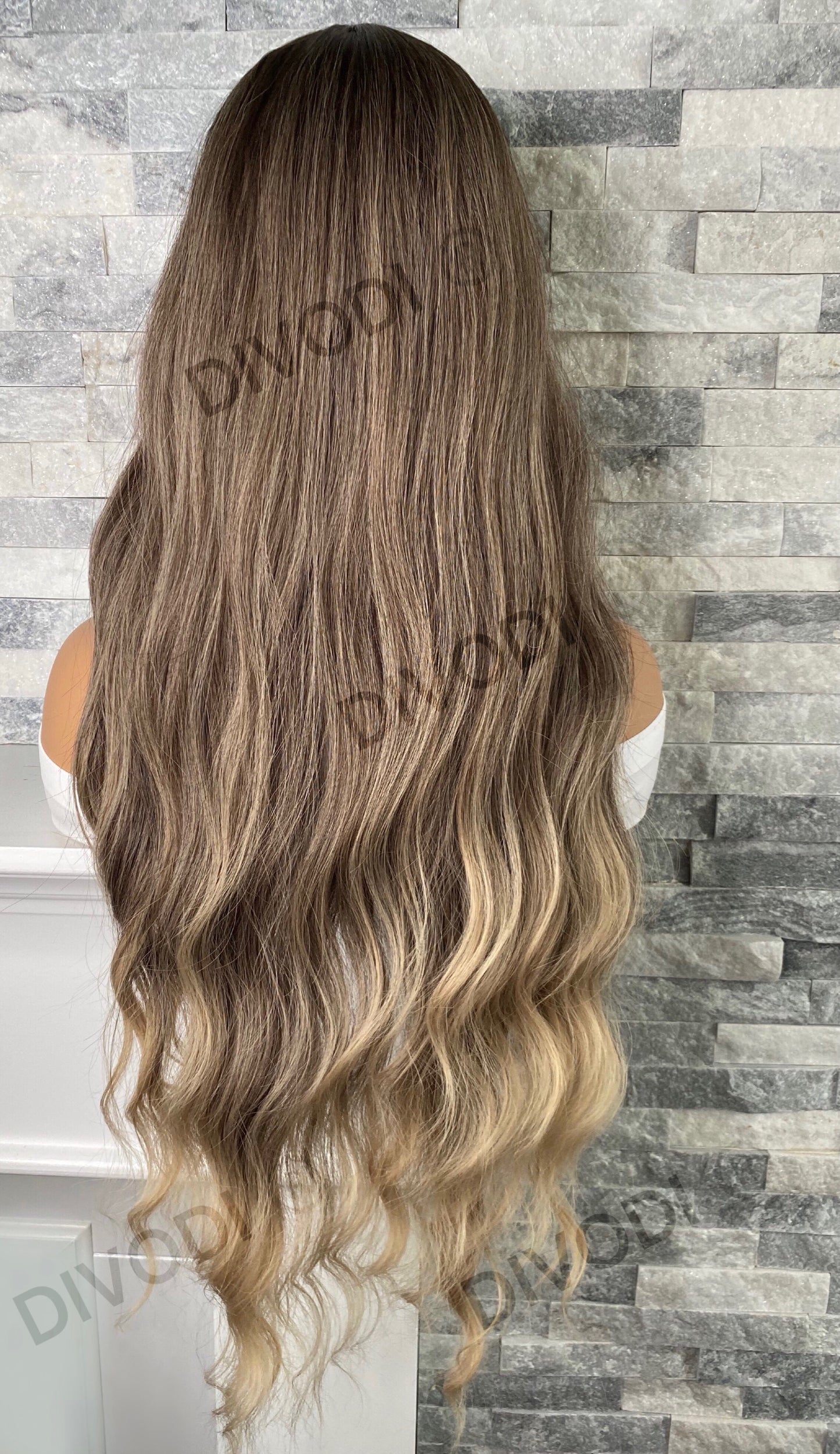 Gemma-Ombre Brown/Ash Blonde Non-Lace Wig