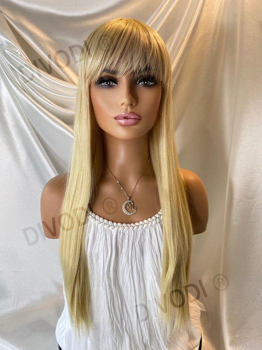 Blonde-with Bangs-Non-Lace Wig