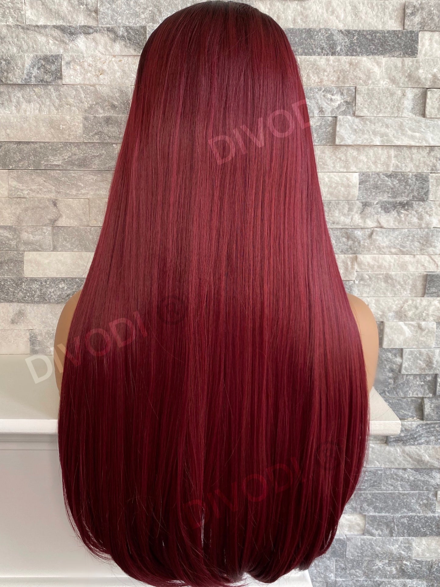 Amy-Burgundy Red-(13x3) Lace Front Wig