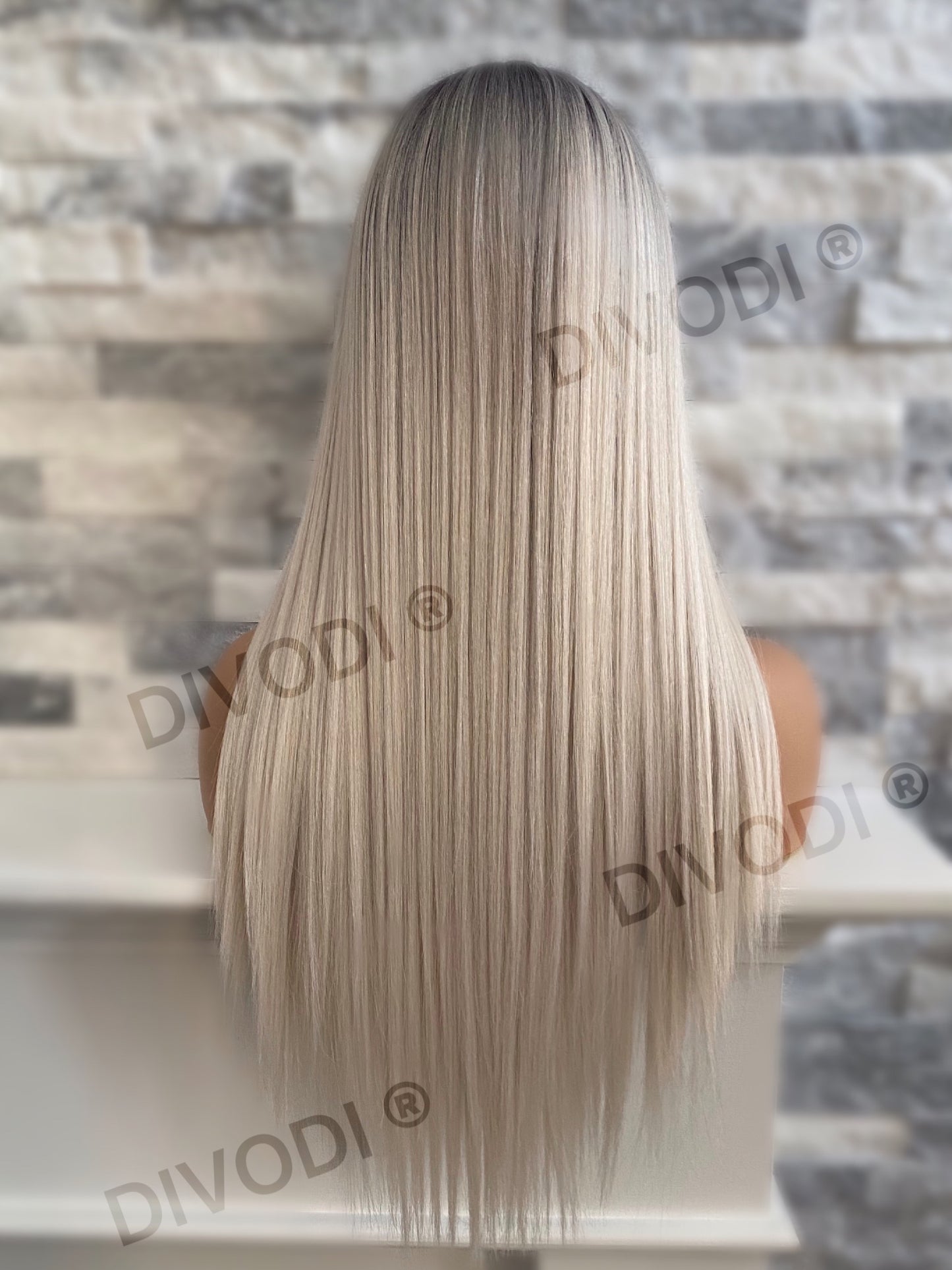 Madeline-Platinum Blonde Futura Fiber T-Part Lace Front Wig