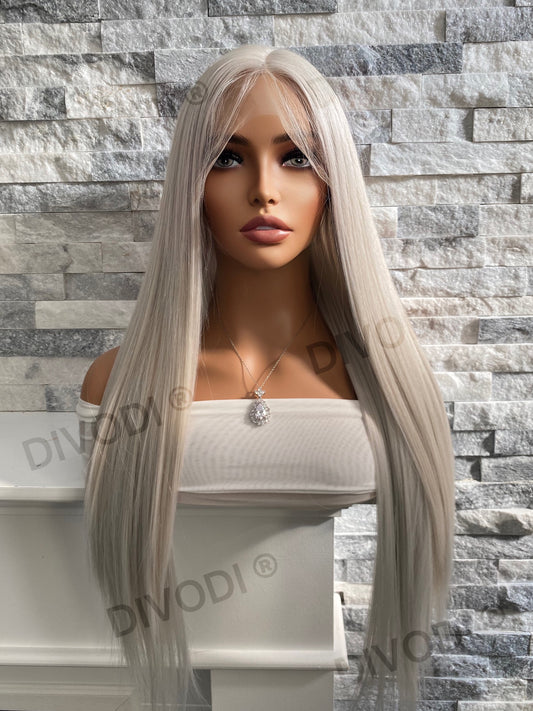 Aspen-Platinum Blonde-Futura Fiber-T-Part Lace Front Wig