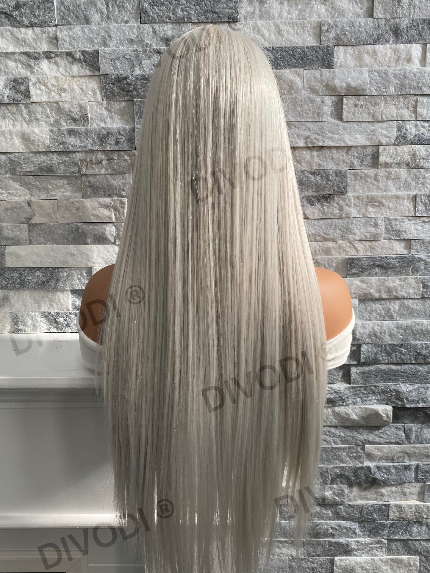 Aspen-Platinum Blonde-Futura Fiber-T-Part Lace Front Wig
