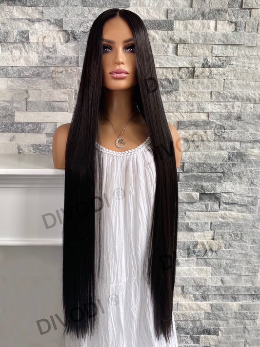 Beauty-Long Black-Futura Fiber-T-Part Lace Front Wig